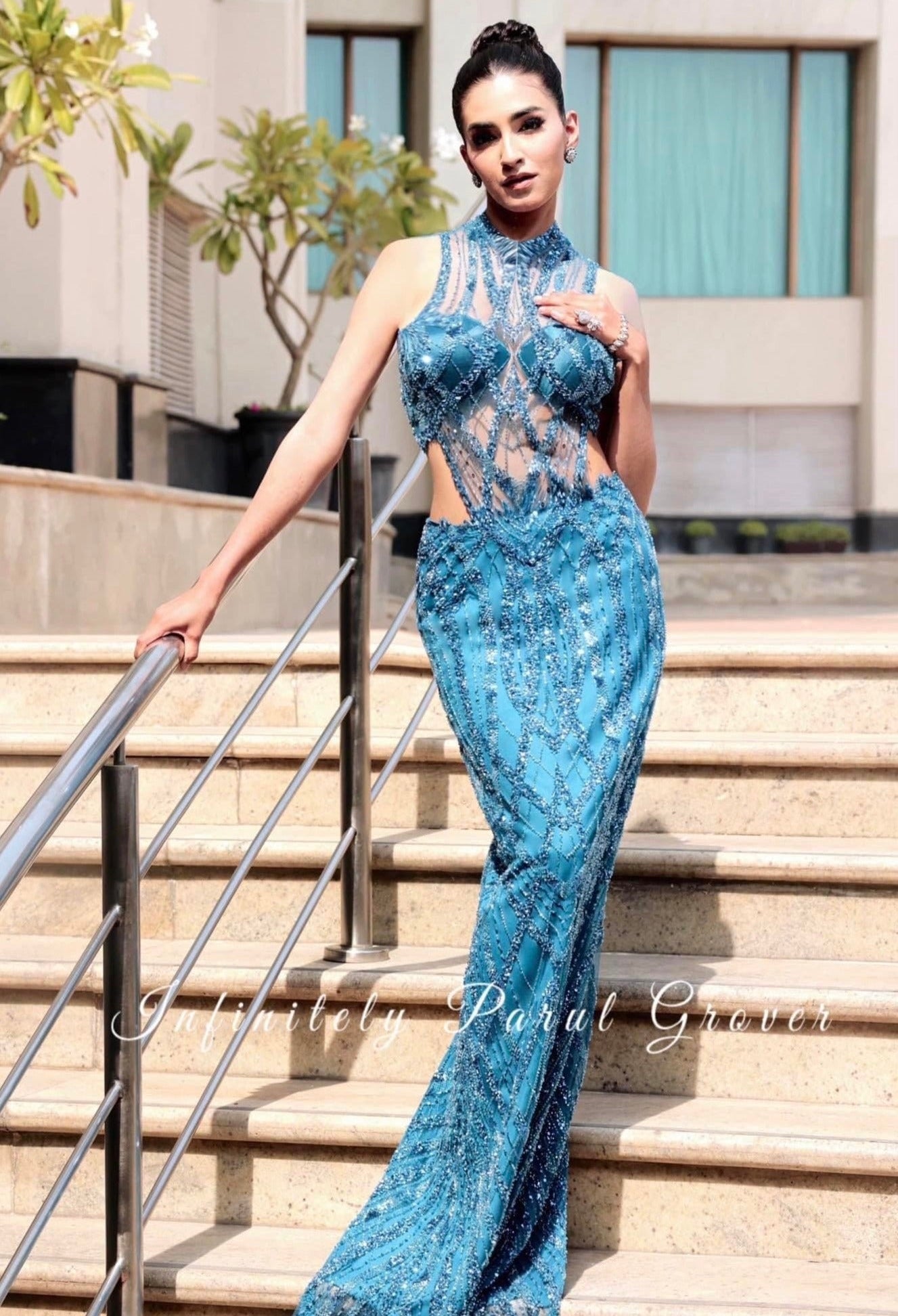 Cerulean Blue Bodycon Gown