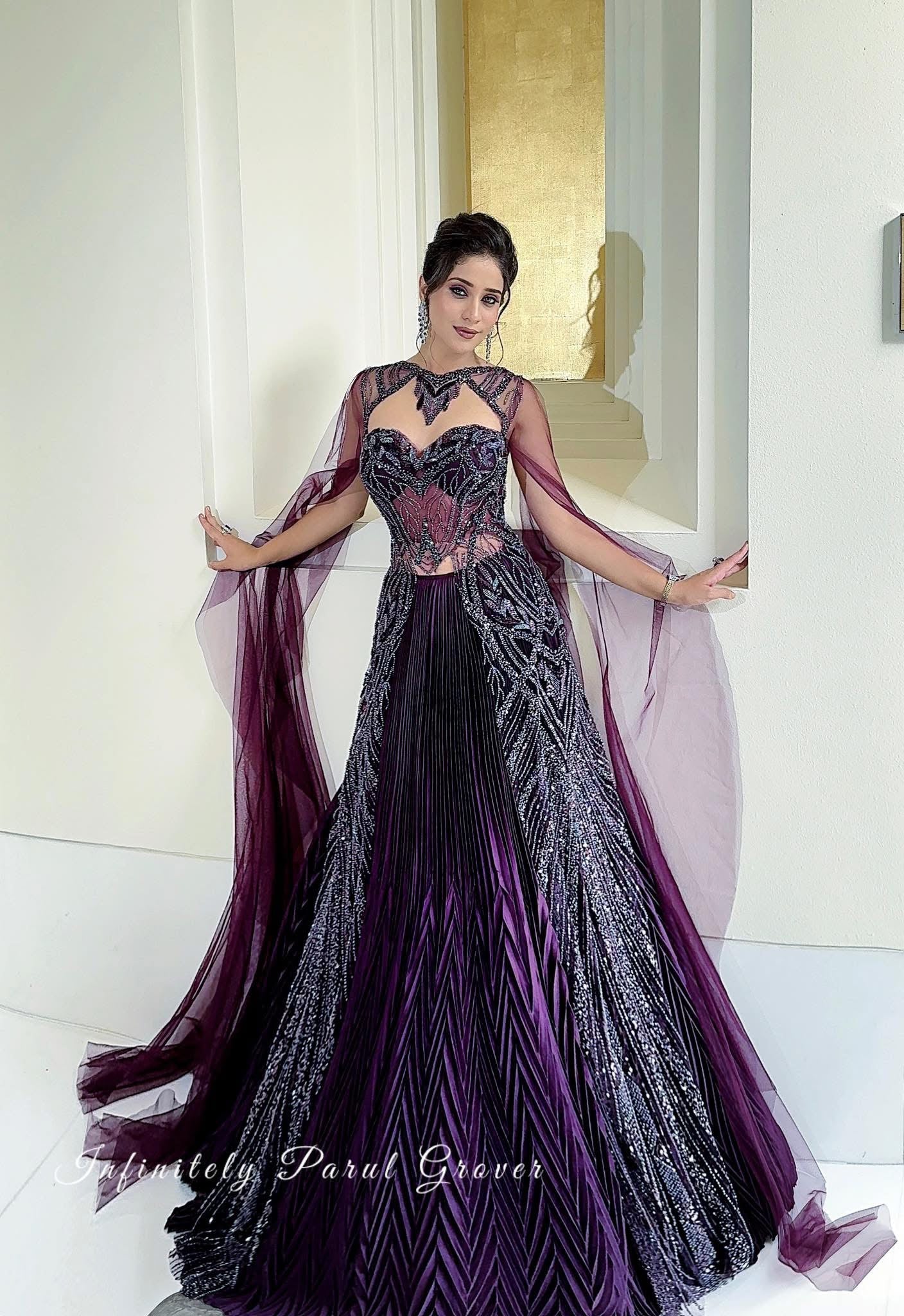 Deep Purple Lehenga and Blouse Set