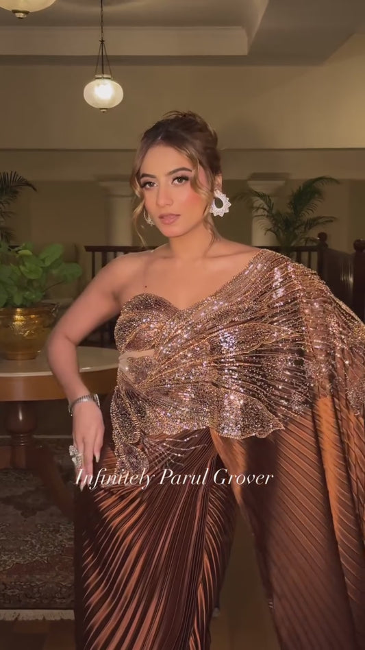 Bronze Drape Saree