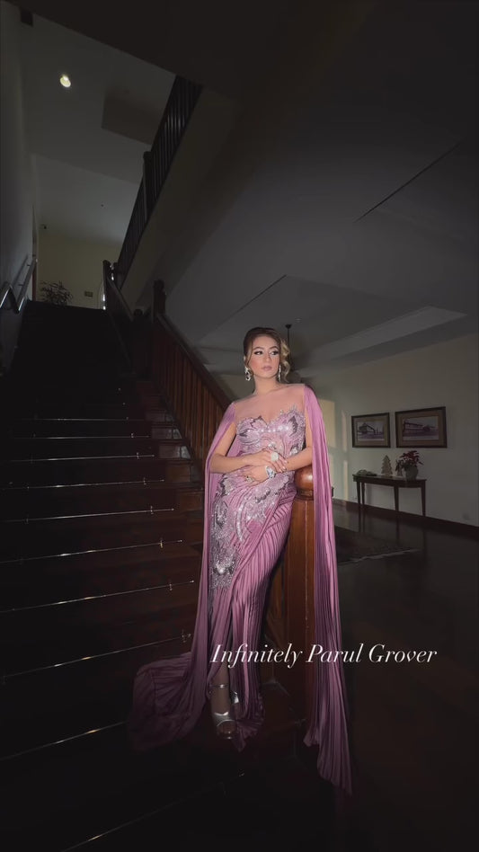 Orchid Mist Drape Saree