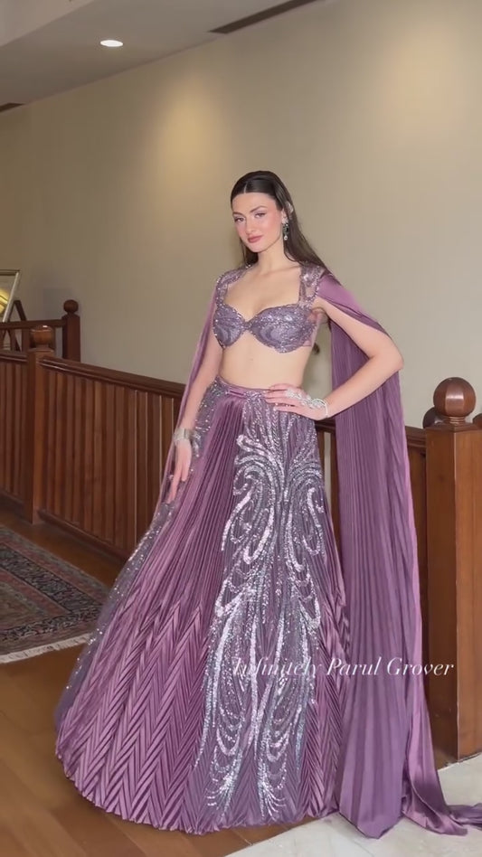 Amethyst Lehenga and Blouse Set